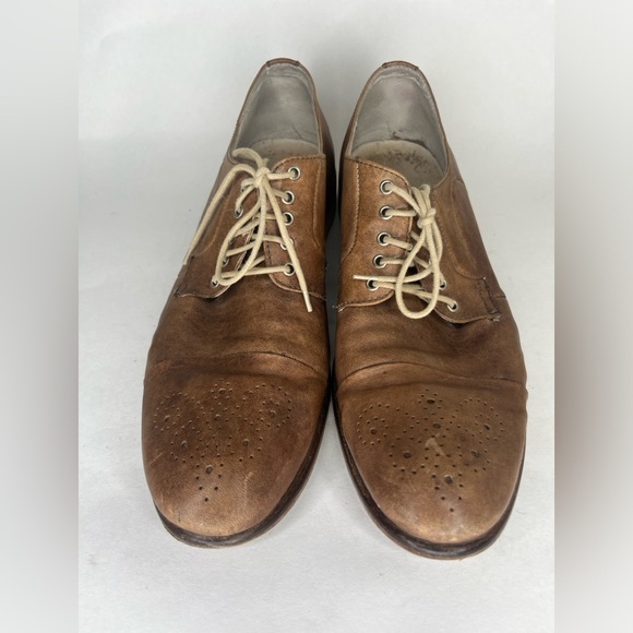 David Mayer Naman Oxfords Lace Up Dress Shoes Men Size 42 US 9 Brown Leather - Picture 9 of 16